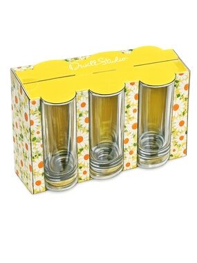 Dwell Studio Iridescent Glass Set of 6 Daisy Floral Shot Glasses Aesthetic